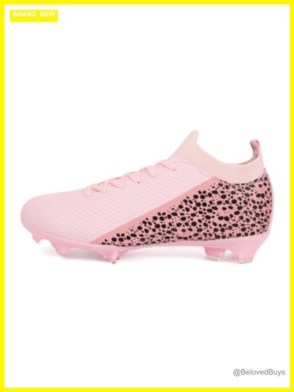 Womens Wide Soccer Cleats Firm Ground Athletic Shoes Lace-Up